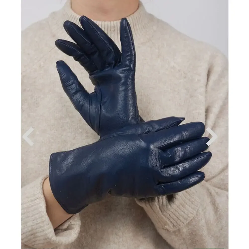 Geniune Leather - Real fur women's gloves - Picture 1 of 5